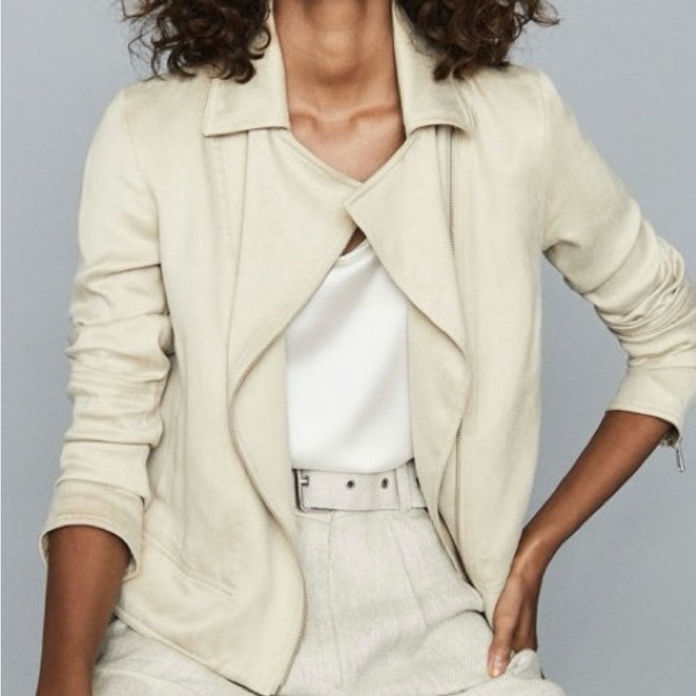 Reiss Cream Beige Lightweight Jacket